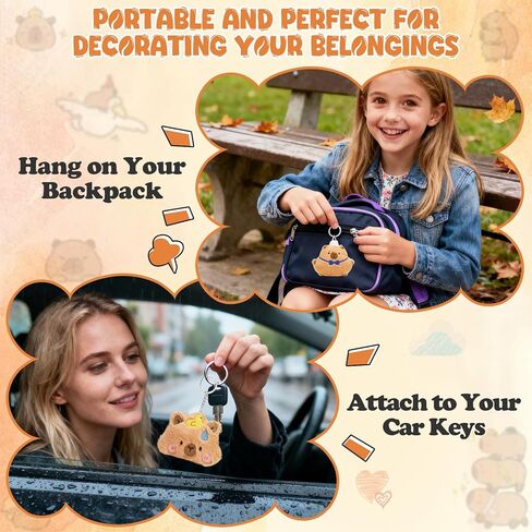 WYZOID 24 PCs Kids Keychains, Cute Plush Keychains, Funny Plush Backpack Charms, Perfect for Birthday Gifts, Back-to-School Goodie Bags, Classroom Prizes, Party Favors in Saudi Arabia