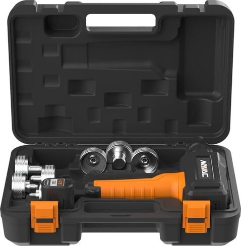 مجموعة موسع أنبوب الطاقة NAVAC BreakFree® NTE11L2 | أداة التأرجح HVACR اللاسلكية | 7 مقاسات من 3/8 إلى 1-1/8 بوصة OD | جديد USB من النوع C قابل للشحن in Kuwait
