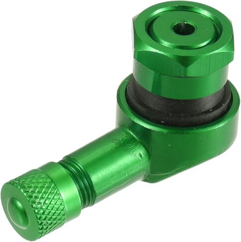 X AUTOHAUX Pair Green Aluminum Alloy 90 Degree Universal Motorcycle Wheel Rim Vacuum Tire Valve Stems Caps 11.3mm in Kuwait