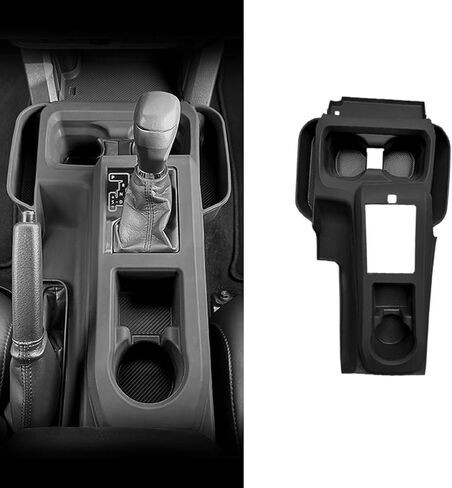 Silicone Compatible with Toyata Tacoma 2019 2020 2021 2022 2023 Car Cup Holder Coasters, Gear Shift Panel Trim Cover for Tacoma Protective Pad 2-in-1 Gear Shift Side Storage.(Black) in Saudi Arabia