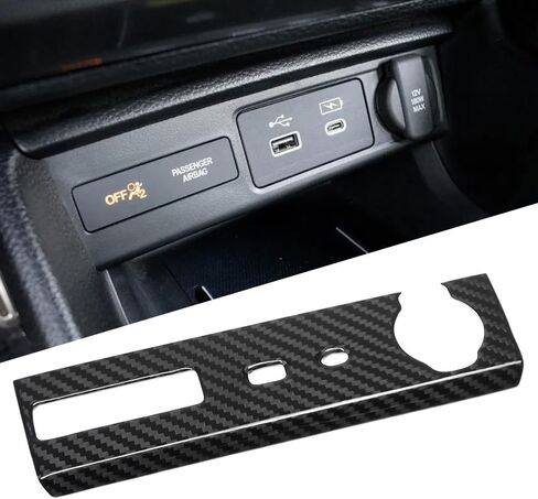 Jogon غطاء شاحن منفذ USB من ألياف الكربون لـ Acura Integra Type S DE5 A-Spec 2023 2024 2025 ملصق لوحة واجهة USB، ديكور منفذ شحن وحدة التحكم المركزية in Saudi Arabia