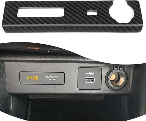 Jogon غطاء شاحن منفذ USB من ألياف الكربون لـ Acura Integra Type S DE5 A-Spec 2023 2024 2025 ملصق لوحة واجهة USB، ديكور منفذ شحن وحدة التحكم المركزية in Saudi Arabia