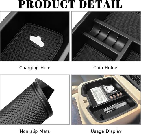 صينية تنظيم وحدة التحكم المركزية متوافقة مع Chevy 2007-2013 Silverado 1500 Tahoe Suburban لـ GMC 2007-2013 Sierra 1500 Yukon الملحقات الداخلية إدراج صندوق تخزين البليت in Kuwait