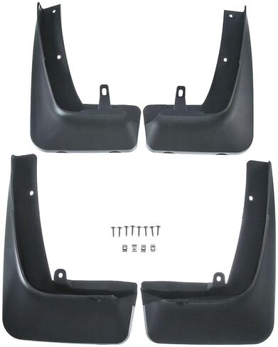 4X Splash Guards Flaps Front&Rear F15 w/o Running Board +Tpo for BMW for X5 2014-2015 Black I6 3.0L,V8 4.4L-Engine Size 4Sgmfffbxf2Wrb in Saudi Arabia