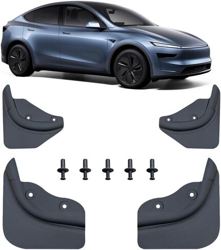 Custom for Tesla Model Y 2025 2026 Mud Flaps Mud Splash Guard No Drilling No Tape Required TPE Mudflaps All Weather Protector for Model Model Y 2025 2026 Accessories 4PCS in Saudi Arabia