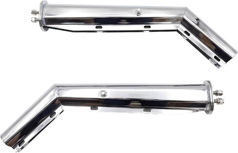 Chrome Round Tube 45-Degree Angled Mud Flap Hanger, 28" Length, 2.5" Bolt, Polished, 1 Pair, Heavy Duty Semi Truck Trailer, Replaces 648CH-1 in Saudi Arabia