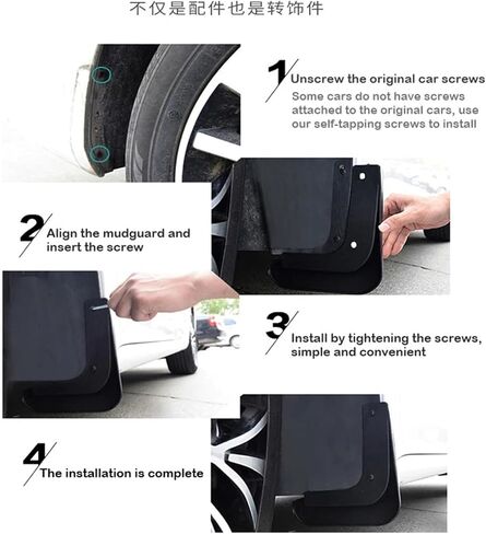 Compatible with Nissan Navara D23 NP300 2016-2023 Mudguard Fender Mud Flap Guard Splash Mudguards Car Accessories Auto Styline Front 4pcs in Saudi Arabia