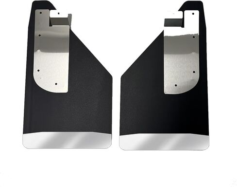 No Drill, Specific Design Front Mud Flaps for the 2017-2026 Super Duty F250, F350, F450 and F550 Pickup with Stainless Steel Weights Pre-Installed; 12" W x 20.5" H in Saudi Arabia