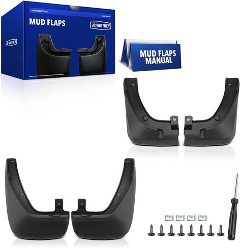 JC Whitney JFBAJCWSG00332 Set of 4 Front and Rear Mud Flaps Splash Guards - Compatible with Kia Sportage 2005-2010 in Kuwait
