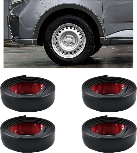 4 Pcs Car Wheel Arch Protector Strip for GMC Canyon 2004-2022 Anti-Collision Rubber Fender Flare Edge Trim Extension Lip Guard Scratch Prevention in Saudi Arabia