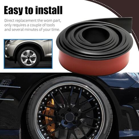 4 Pcs Car Wheel Arch Protector Strip for GMC Canyon 2004-2022 Anti-Collision Rubber Fender Flare Edge Trim Extension Lip Guard Scratch Prevention in Saudi Arabia