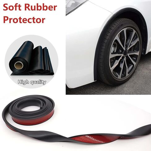4 Pcs Car Wheel Arch Protector Strip for GMC Canyon 2004-2022 Anti-Collision Rubber Fender Flare Edge Trim Extension Lip Guard Scratch Prevention in Saudi Arabia