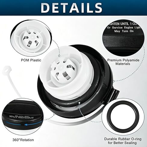 Car Gas Cap for Chevy Cobalt 2005-2007 Fuel Tank Cap Replacement Assembly OE Style Automotive Threaded Inside Oil Filler Lid Cover Seals Tight Fixed Check Engine Light in Kuwait