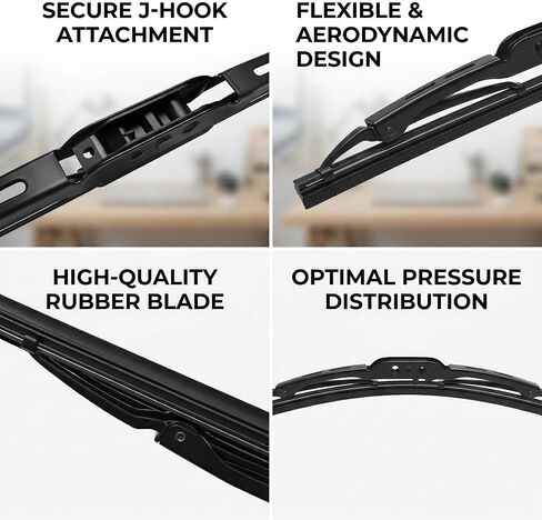 Pair of Front Windshield Wiper Blades Compatible with 1987-2006 Jeep Wrangler YJ TJ, 2 Pcs Wiper Blade Set Replaces 83505425 19712.01 in Kuwait