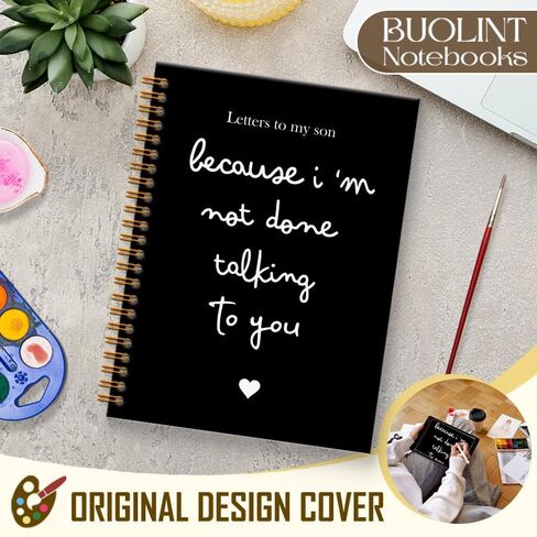 Letters to My Son Notebook Journal 5.5x8.3, Memorial Gifts for Loss of Son, Grief Journal for Women, Because I'm Not Done Talking to You Spiral Hardcover Notebook in Kuwait