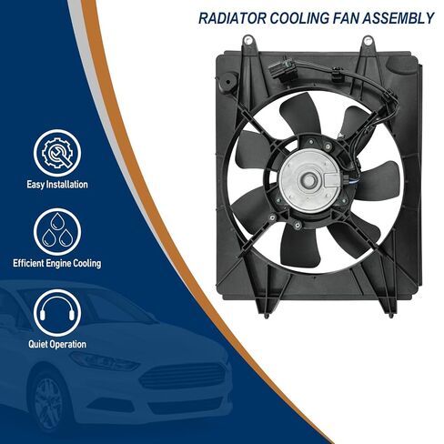 A/C مكثف مروحة تبريد سيارة تجميع كهربائية لـ 2006 2007-2011 Honda Civic in Kuwait