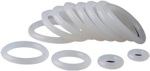 100Pcs CS 1.2mm,Heat-Resistant Food Grade Silicone O-Ring,VMQ White/Red Rubber Seal O Ring,Thickness OD 5-22mm(White,OD 9mm) in Kuwait