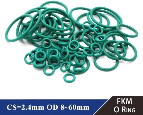 10 قطعة FKM O Ring CS 2.4 مللي متر OD 8 ~ 60 مللي متر زيت العزل مقاومة درجات الحرارة العالية الفلور المطاط ختم طوقا الأخضر (OD 28 مللي متر) in Kuwait