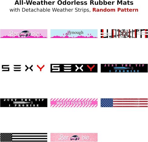 2020-2024 Tesla Model Y(5 Seater) Floor Mats, 3D Custom Fit TPE All-Weather Floor Liners for 1st & 2nd Rows, Anti-Slip Odorless Rubber Mats with Detachable Random Pattern Weather Strips, Easy to Clean in Saudi Arabia