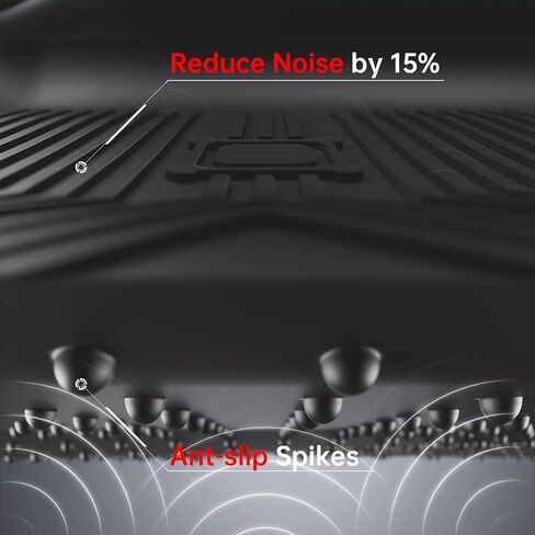 2020-2024 Tesla Model Y(5 Seater) Floor Mats, 3D Custom Fit TPE All-Weather Floor Liners for 1st & 2nd Rows, Anti-Slip Odorless Rubber Mats with Detachable Random Pattern Weather Strips, Easy to Clean in Saudi Arabia