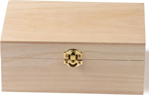 Make Market 8.4" Unfinished Wooden Box - Ready-To-Decorate Wood Box for Trinkets, Coins, Jewlery, Valuables - Bulk 12 Pack in Saudi Arabia