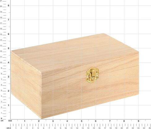 Make Market 8.4" Unfinished Wooden Box - Ready-To-Decorate Wood Box for Trinkets, Coins, Jewlery, Valuables - Bulk 12 Pack in Saudi Arabia