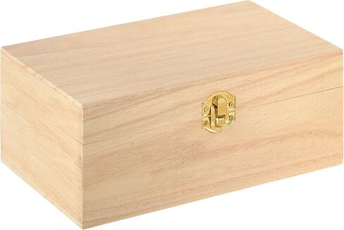 Make Market 8.4" Unfinished Wooden Box - Ready-To-Decorate Wood Box for Trinkets, Coins, Jewlery, Valuables - Bulk 12 Pack in Saudi Arabia