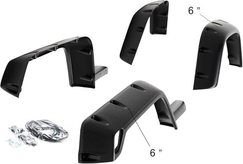Tidal Rivet ABS Fender Flares 4PCS Compatible with 1997-2006 Wrangler TJ in Kuwait
