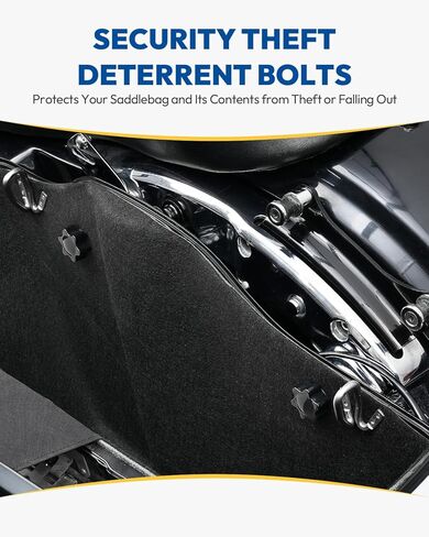 Upgraded Saddlebag Locks Theft Deterrent Saddle Bag Bolts Mounting Screws Fit for Harley Davidson Touring Street Glide Road King Road Glide Electra Glide 1988-Later, Black in Saudi Arabia