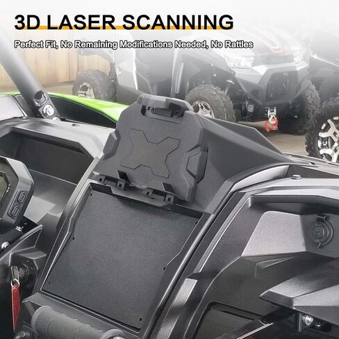 حامل الجهاز اللوحي الإلكتروني مع صندوق تخزين متوافق مع Kawasaki Teryx KRX 1000 2020-2025، UTV GPS Mount Phone حامل منظم صينية Teryx KRX 1000 الملحقات in Kuwait
