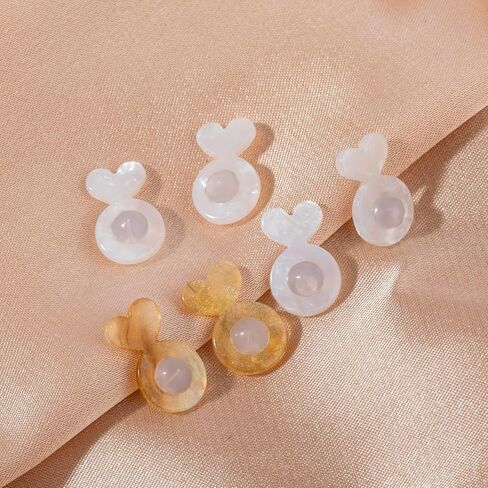 Magic Earring Backs for Droopy Ears | Earrings Lifters for Heavy Earring | Earring Lifter Backs | Earlobe Secure Clear Miracle (3 White) in Kuwait
