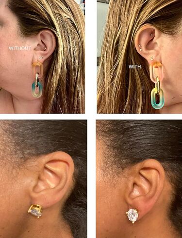 Magic Earring Backs for Droopy Ears | Earrings Lifters for Heavy Earring | Earring Lifter Backs | Earlobe Secure Clear Miracle (3 White) in Kuwait