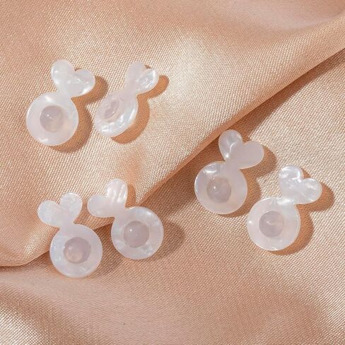 Magic Earring Backs for Droopy Ears | Earrings Lifters for Heavy Earring | Earring Lifter Backs | Earlobe Secure Clear Miracle (3 White) in Kuwait