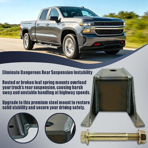 حامل شماعة زنبركية خلفية للأمام متوافق مع Chevy Silverado 1500 وGMC Sierra 1500 2007-2018، لـ Chevy Silverado LD وSierra Limited 2019، لجميع تكوينات الكابينة والسرير RB7337 in Kuwait