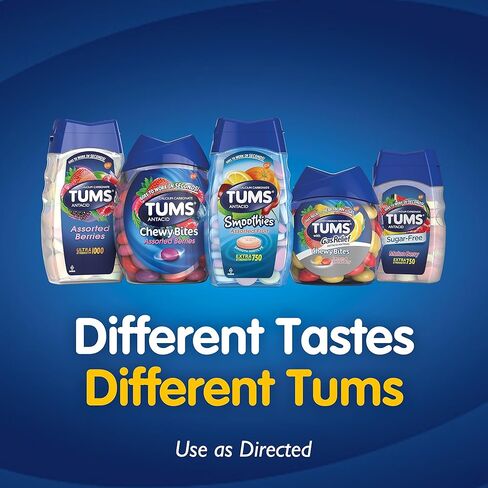 TUMS Extra Strength Antacid Tablets for Chewable Heartburn Relief and Acid Indigestion Relief, Assorted Fruit Flavors - 8 Count Roll in Saudi Arabia