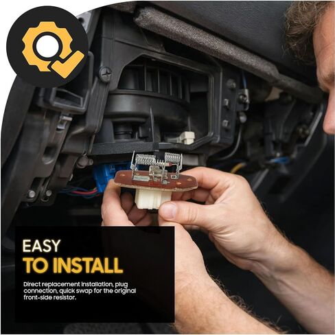مقاوم محرك منفاخ Seentech HVAC - الجانب الأمامي، يناسب Ford E-150 E-250 E-350 Econoline، F-250 F-350 Super Duty، Excursion، يستبدل 4C2Z19A706AA F6UZ19A706AA RU445 973-013 in Kuwait