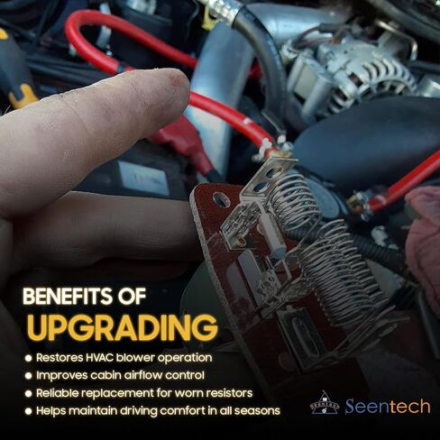 مقاوم محرك منفاخ Seentech HVAC - الجانب الأمامي، يناسب Ford E-150 E-250 E-350 Econoline، F-250 F-350 Super Duty، Excursion، يستبدل 4C2Z19A706AA F6UZ19A706AA RU445 973-013 in Kuwait