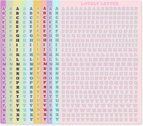 10 Sheets Macaron Color Alphabet Stickers, 10 Colors Self Adhesive A-Z Letter Stickers, Outline Font Alphabet Stickers for Scrapbooking Journaling Gift Wrapping, Card Making & DIY Crafts Decor in Saudi Arabia