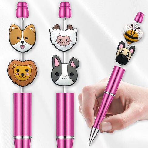 Animals Dog Mom Cat Teeth Space Focal Beads for Pens, Silicone Focal Beads Bulk for Bead Pens Keychain Bracelet Jewelry Making for Adults (Animals) in Saudi Arabia
