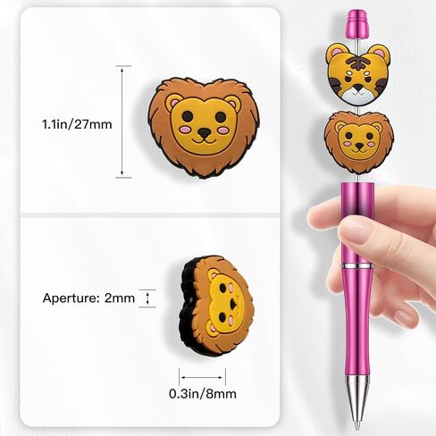 Animals Dog Mom Cat Teeth Space Focal Beads for Pens, Silicone Focal Beads Bulk for Bead Pens Keychain Bracelet Jewelry Making for Adults (Animals) in Saudi Arabia