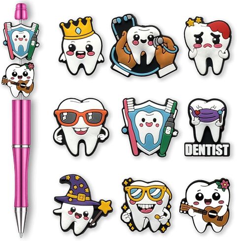 Animals Dog Mom Cat Teeth Space Focal Beads for Pens, Silicone Focal Beads Bulk for Bead Pens Keychain Bracelet Jewelry Making for Adults (Animals) in Saudi Arabia