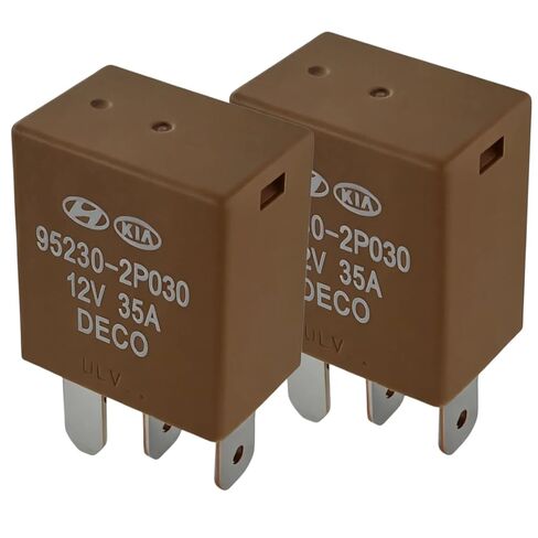 OEM أصلي 2 حزمة 39160-37110 95210-29000 12V 50A 4-Pin Power Relay، يناسب Hyundai Kia Front Fuse Box Main ECM ملحق التتابع، يناسب Hyundai Sonata Santa Fe Tucson Kia Soul Sportage Sedona Seltos in Kuwait