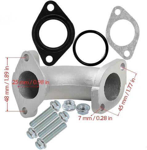 26mm Intake Manifold Kit with 48mm Carburetor & 38mm Air Filter & 1M Fuel Line – Universal for 43cc-49cc 2-Stroke Mini Dirt Bike, Pocket Bike, ATV, Go Kart in Saudi Arabia