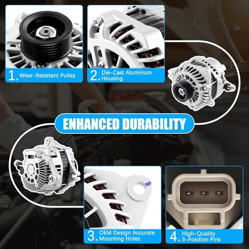 Alternator 11273 Fit for Ford Edge 2007-2014, Fusion 2010-2012, Taurus 2008-2012, for Lincoln MKX MKS MKZ 3.5L 3.7L Automotive Replacement Alternators 7T4T10300AD 11273N 7T4Z10346A in Kuwait