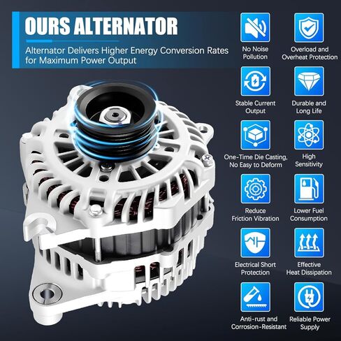 Alternator 11273 Fit for Ford Edge 2007-2014, Fusion 2010-2012, Taurus 2008-2012, for Lincoln MKX MKS MKZ 3.5L 3.7L Automotive Replacement Alternators 7T4T10300AD 11273N 7T4Z10346A in Kuwait