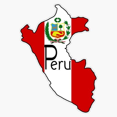 Magnet Peru Magnet Vinyl Decal Sticker 5" in Kuwait
