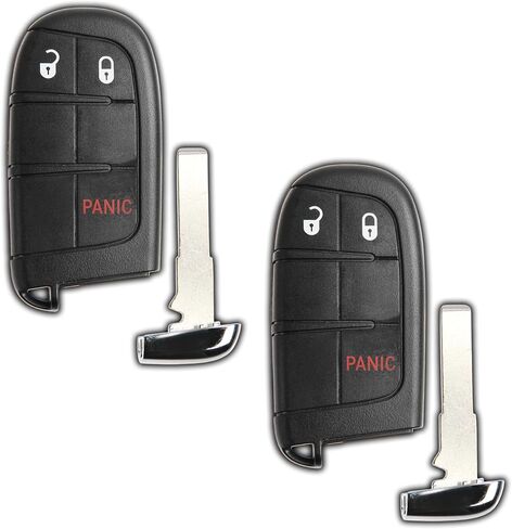 2X Keyless Option Remote Key Fob 3btn High Security Insert for Jeep Compass (68250335AB, M3N-40821302) in Saudi Arabia