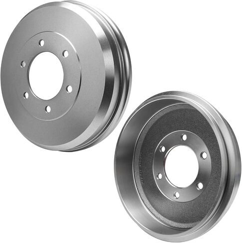 محور ديترويت - طقم فرامل 8 قطع لـ 04-08 Chevy Colorado GMC Canyon 06 Isuzu i-280 i-350 07-08 i-290 i-370، دوارات فرامل قرصية أمامية، وسادات فرامل سيراميك، وطبول فرامل خلفية وأحذية: دوار 11.02 بوصة in Kuwait