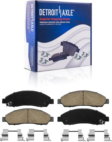 محور ديترويت - طقم فرامل 8 قطع لـ 04-08 Chevy Colorado GMC Canyon 06 Isuzu i-280 i-350 07-08 i-290 i-370، دوارات فرامل قرصية أمامية، وسادات فرامل سيراميك، وطبول فرامل خلفية وأحذية: دوار 11.02 بوصة in Kuwait