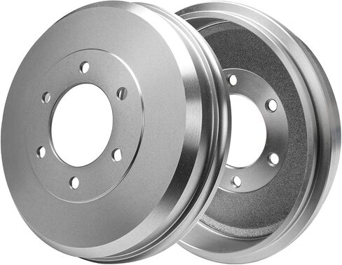 محور ديترويت - طقم فرامل 8 قطع لـ 04-08 Chevy Colorado GMC Canyon 06 Isuzu i-280 i-350 07-08 i-290 i-370، دوارات فرامل قرصية أمامية، وسادات فرامل سيراميك، وطبول فرامل خلفية وأحذية: دوار 11.02 بوصة in Kuwait